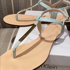 CALVIN KLEIN Mint Thong Sandals SZ 9.5 LN